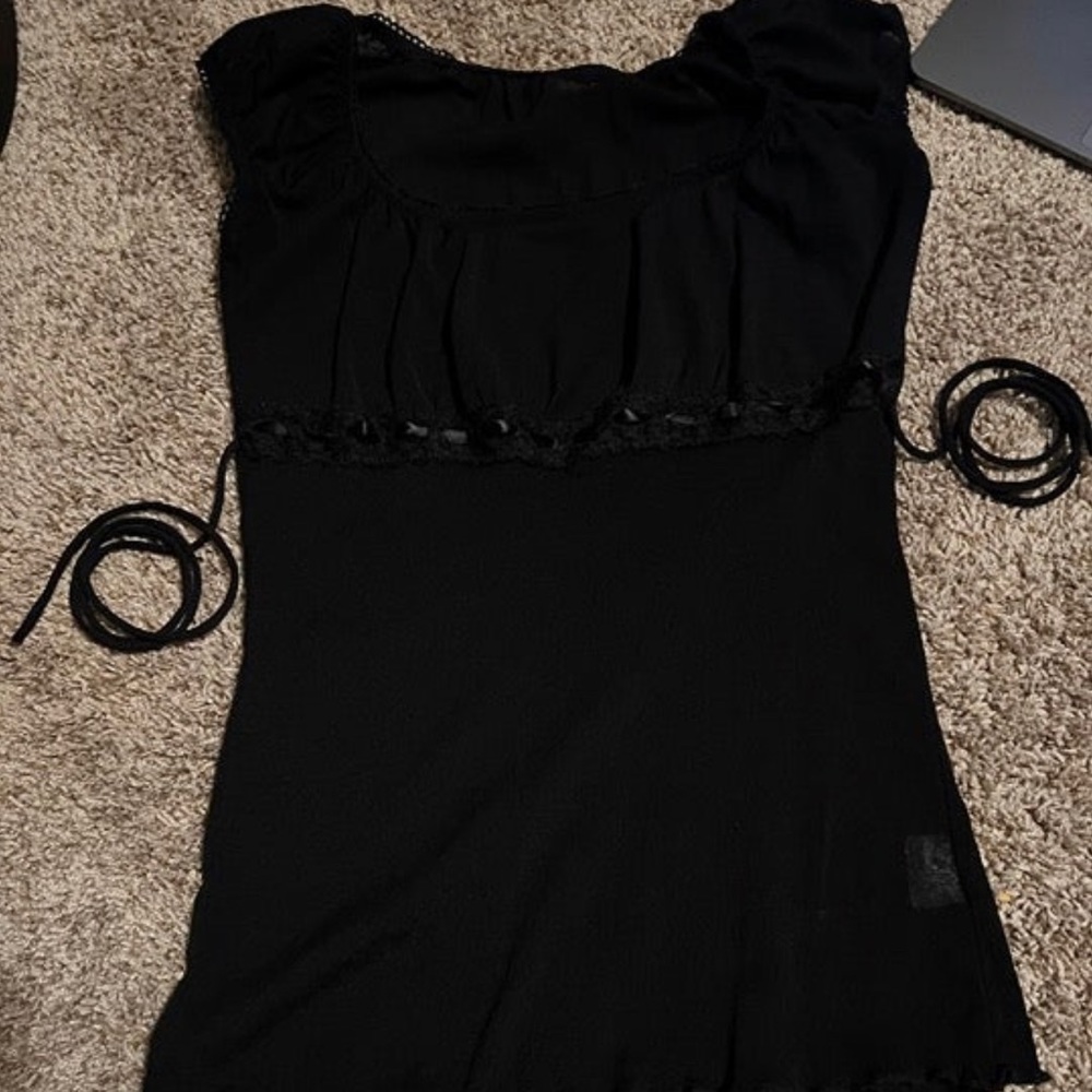 black coquette top